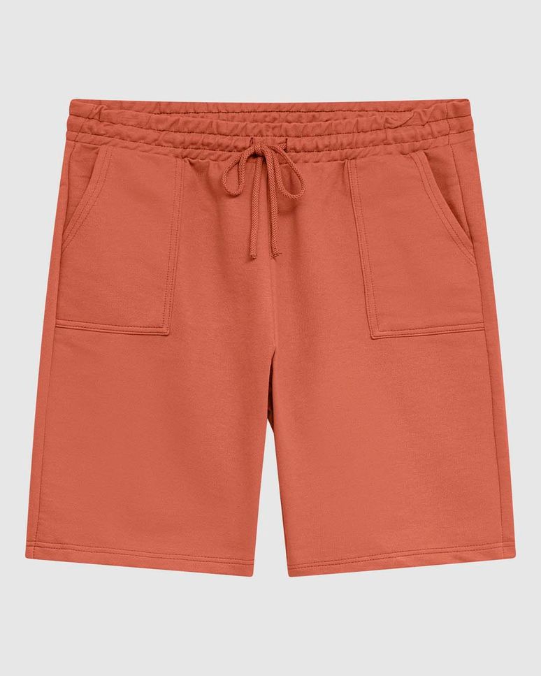 Bermuda Masculina Comfort Bolso Frontal Em Moletom