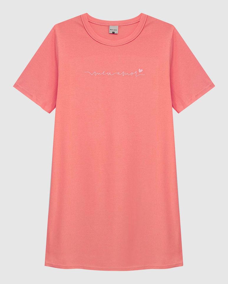 Camisola Feminina Estampa Frontal Em Malha Algodão