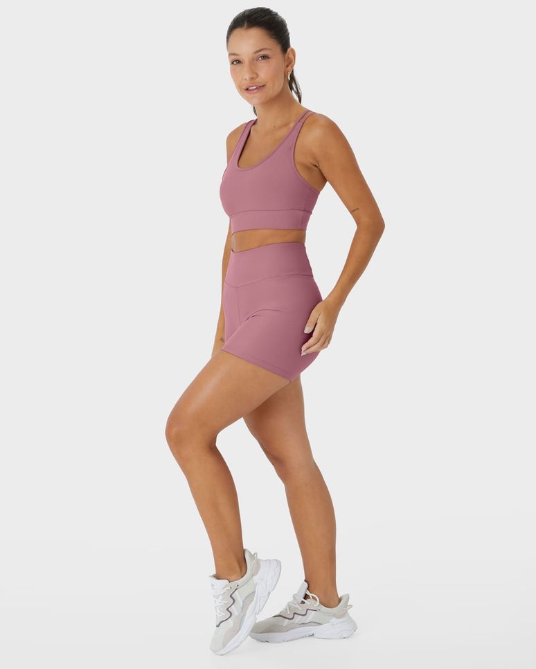 Shorts Justo Feminino Bolso Costas Em Malha Dry E Proteção UV50+ - ENFIM