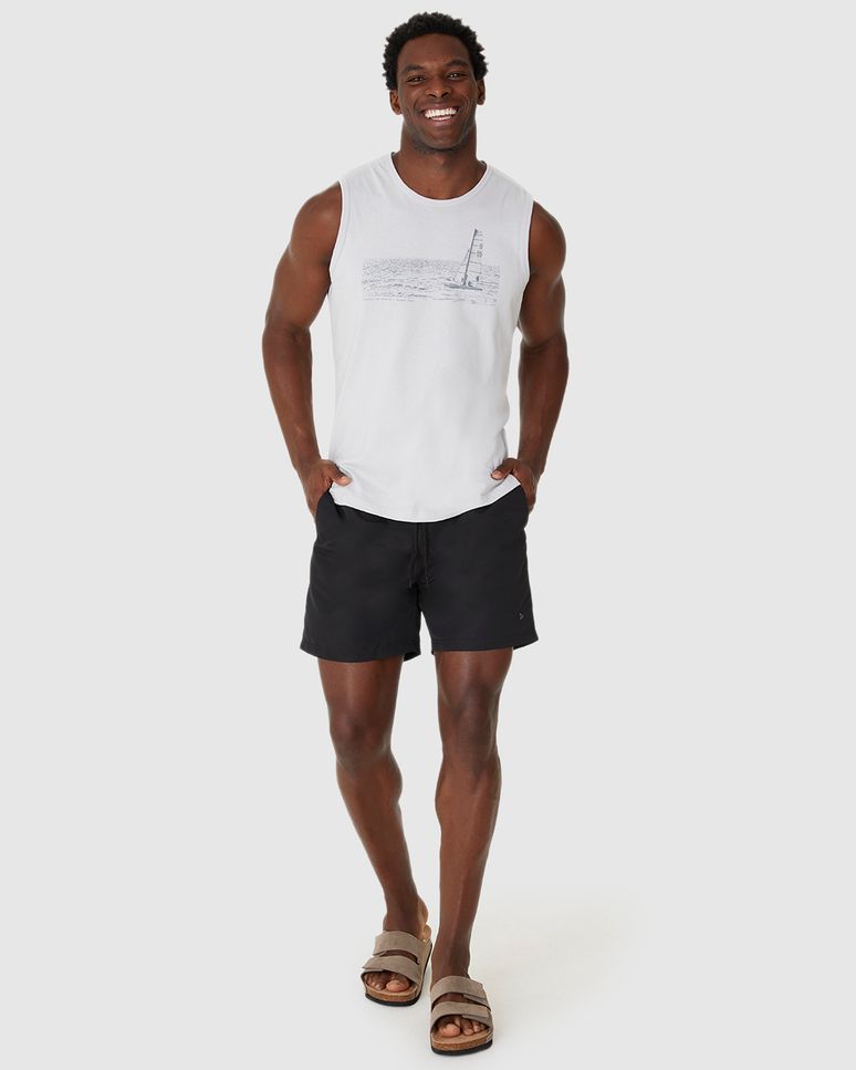 Shorts Masculino Cós Com Cadarço Funcional Em Tafetá