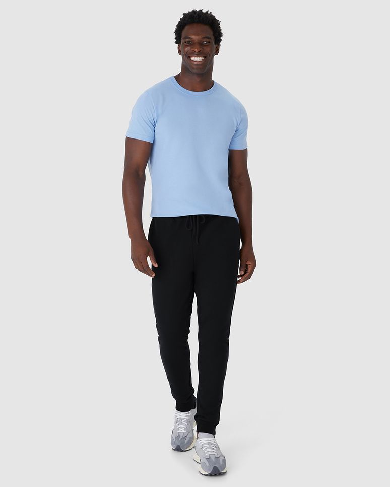 Calça Básica Masculina Jogger Em Moletom Sem Flanela