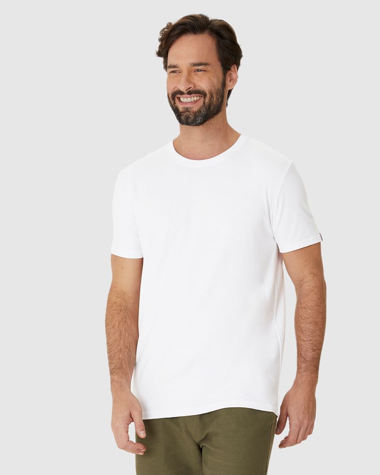 Camiseta Movimento Masculina Decote Redondo Em Malha Anti Odor