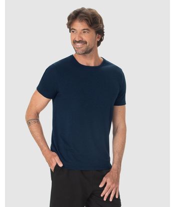 Camiseta Movimento Masculina Decote Redondo Em Malha Anti Odor
