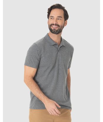 Camisa Polo Básica Masculina Peitilho Frontal Em Algodão