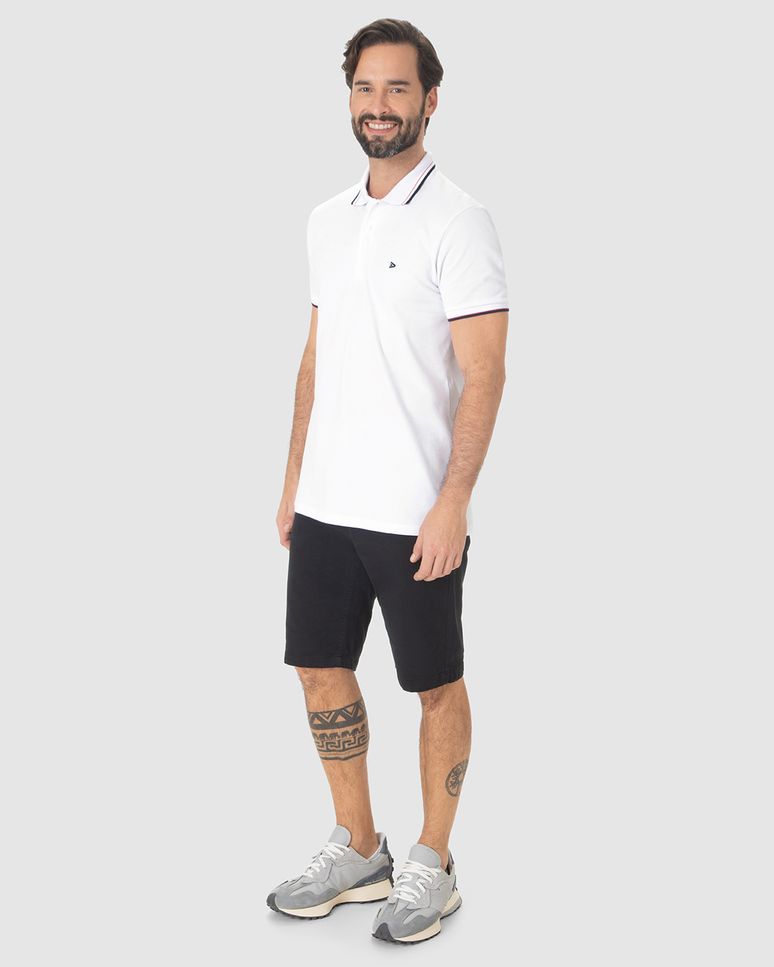 Camisa Polo Básica Masculina Em Piquet Premium
