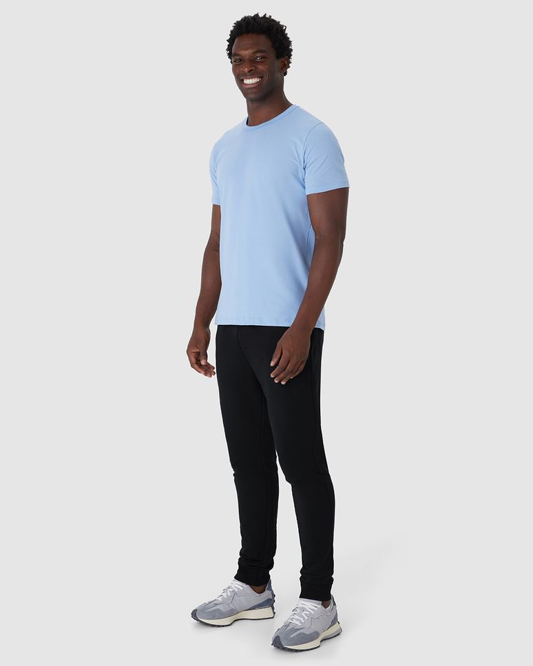 Calça Básica Masculina Jogger Em Moletom Sem Flanela