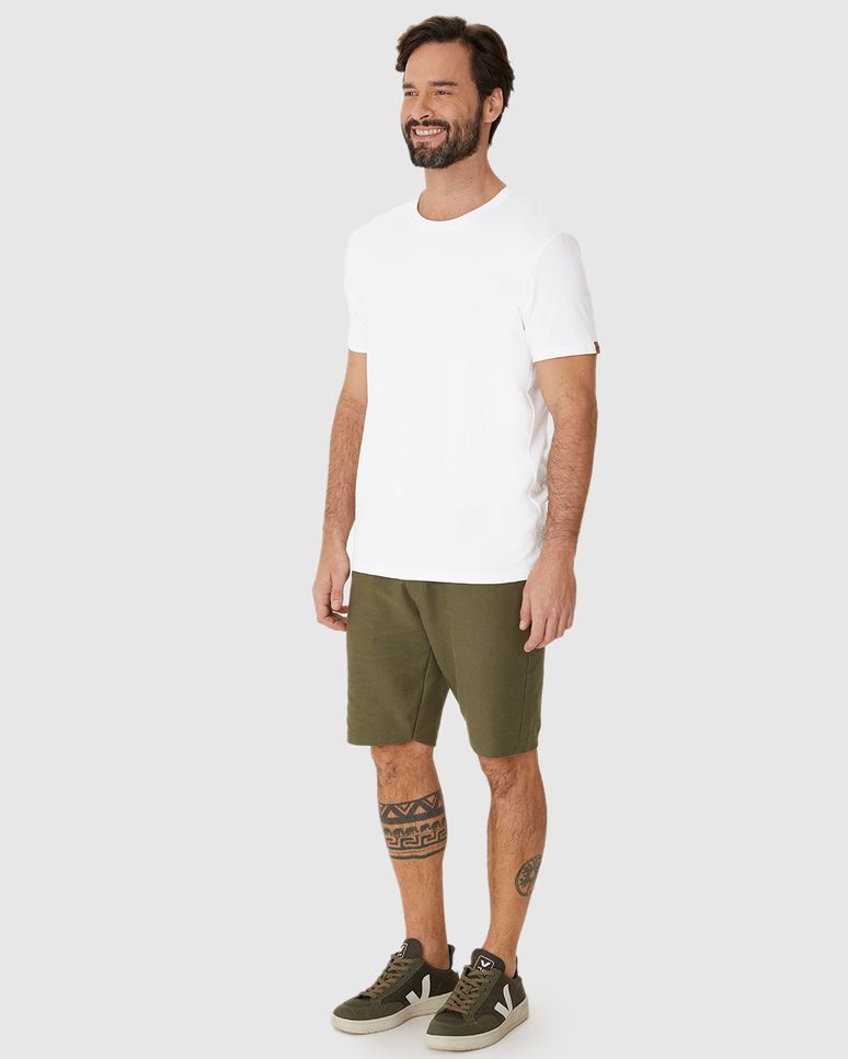 Camiseta Movimento Masculina Decote Redondo Em Malha Anti Odor