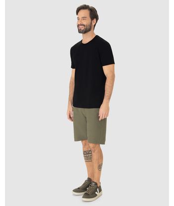 Camiseta Pima Masculina Com Acabamento No Decote Interno