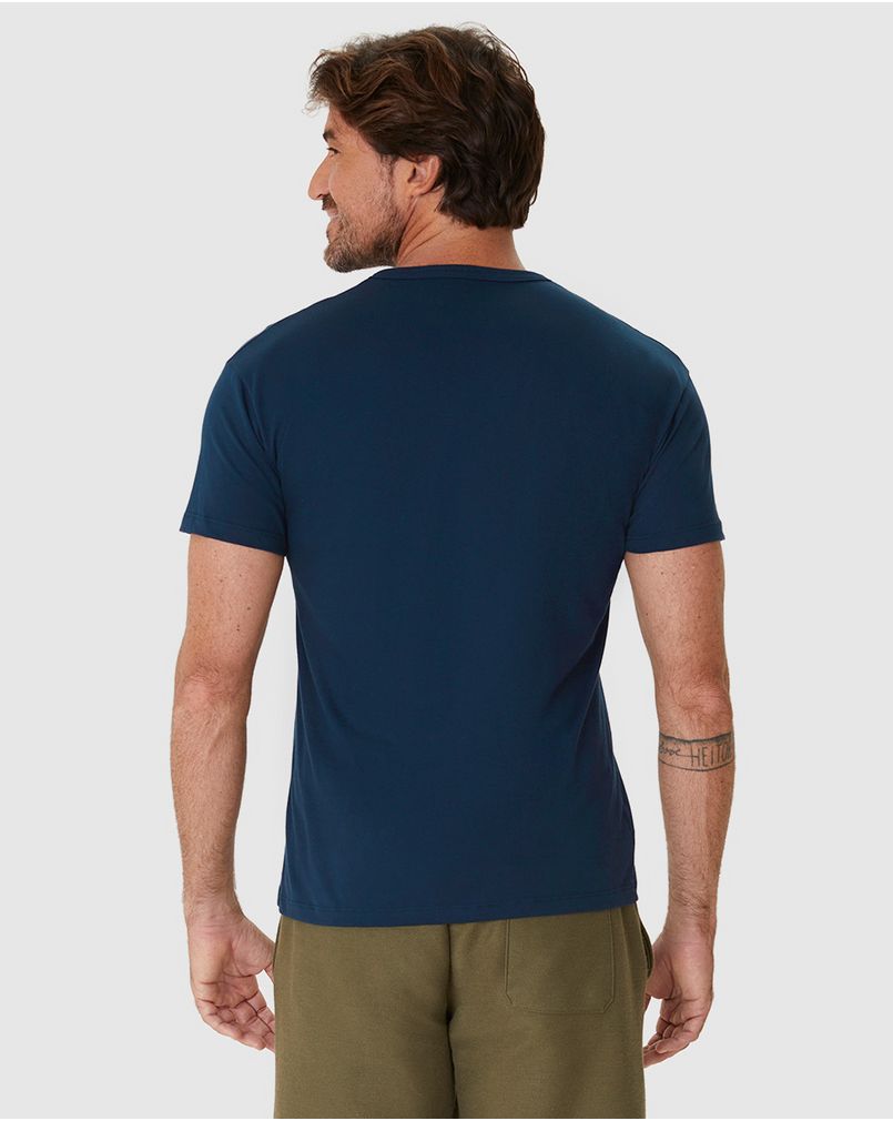 Camiseta Abraço Masculina Em Malha Comfy Touch AZUL - Malwee