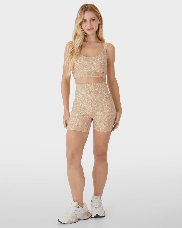 Shorts Feminino Estampado Bolso Costas Em Malha Dry E Proteção UV50+ - ENFIM