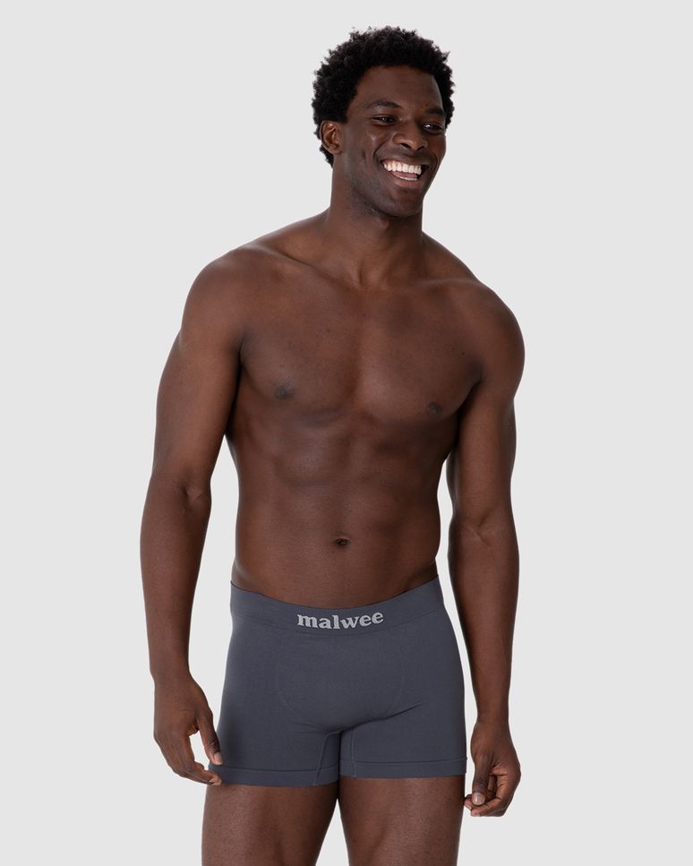 Cueca Masculina Boxer Sem Costura Logo Malwee Em Poliamida