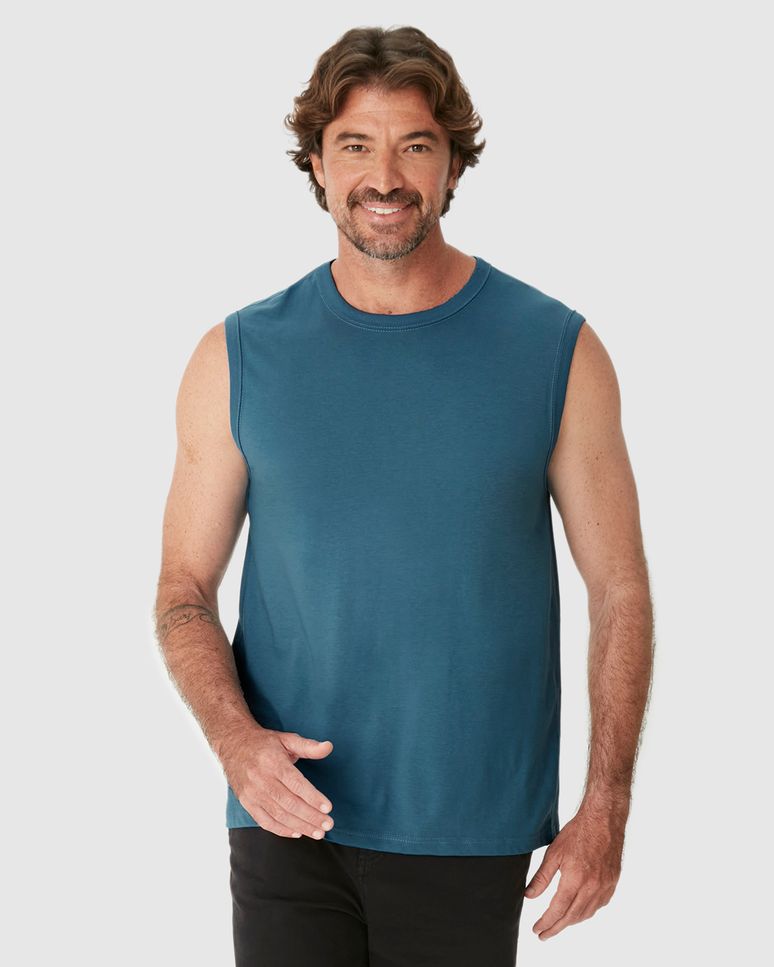 Regata Básica Masculina Machão Decote Redondo Em Algodão