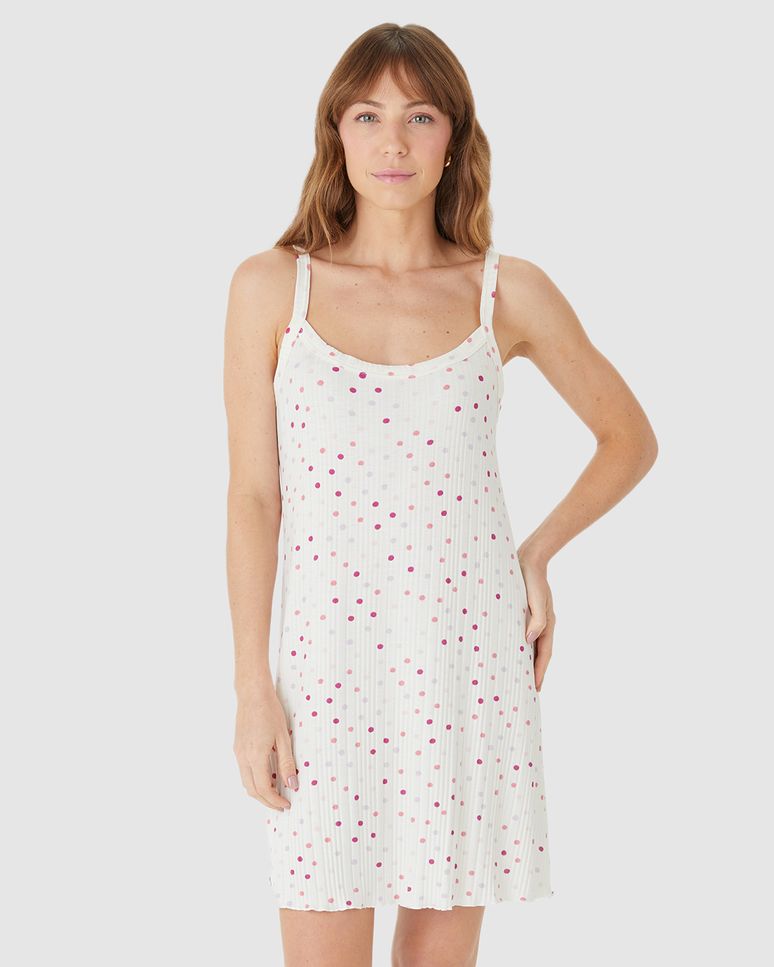 Camisola Feminina Slim Estampada Alça Fina Em Malha Canelada