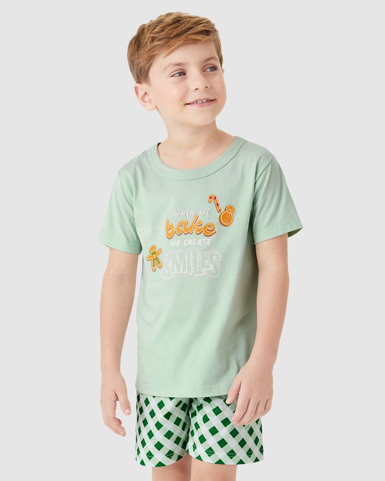 Pijama Infantil Menino When We Bake We Create Smiles Em Algodão Malwee Kids