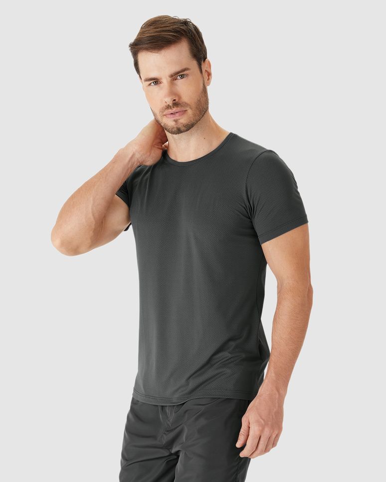 Camiseta Esportiva Masculina Slim Em Malha Dry