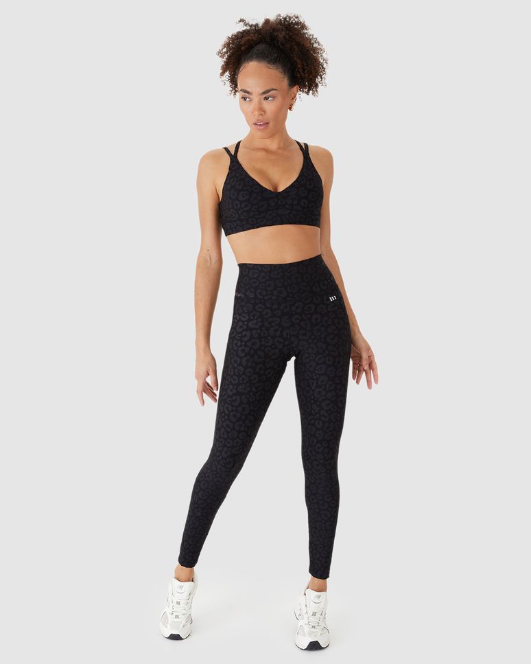 Calça Legging Esportiva Feminina Animal Print Em Malha Dry E Proteção UV50+