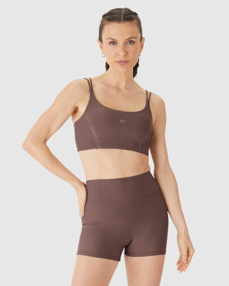 Top Regata Esportivo Alça Fina Dupla Em Malha Dry E Proteção UV50+