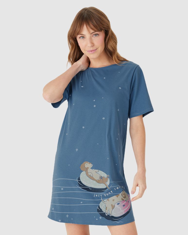 Camisola T-Shirt Feminina Com Estampa Em Algodão