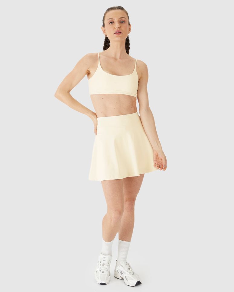 Shorts Saia Esportivo Feminino Godê Bolso Funcional Em Double Jersey