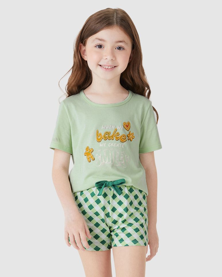 Pijama Infantil Menina When We Bake We Create Smiles Em Algodão Malwee Kids