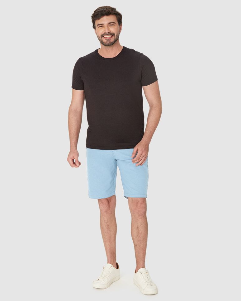 Shorts Masculino Chino Em Sarja Texturizada
