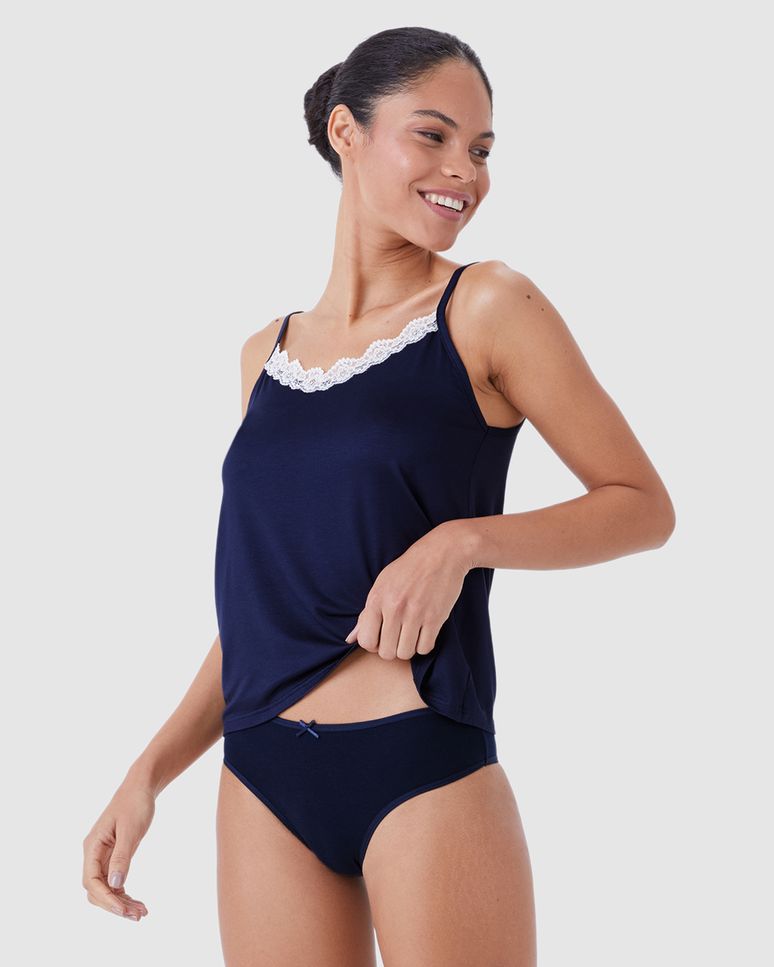 Kit Calcinha Reta Em Algodão Com Elastano