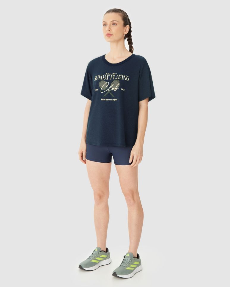 Blusa Esportiva Feminina Box Sunday Playing Em Malha Anti Odor Malwee Active