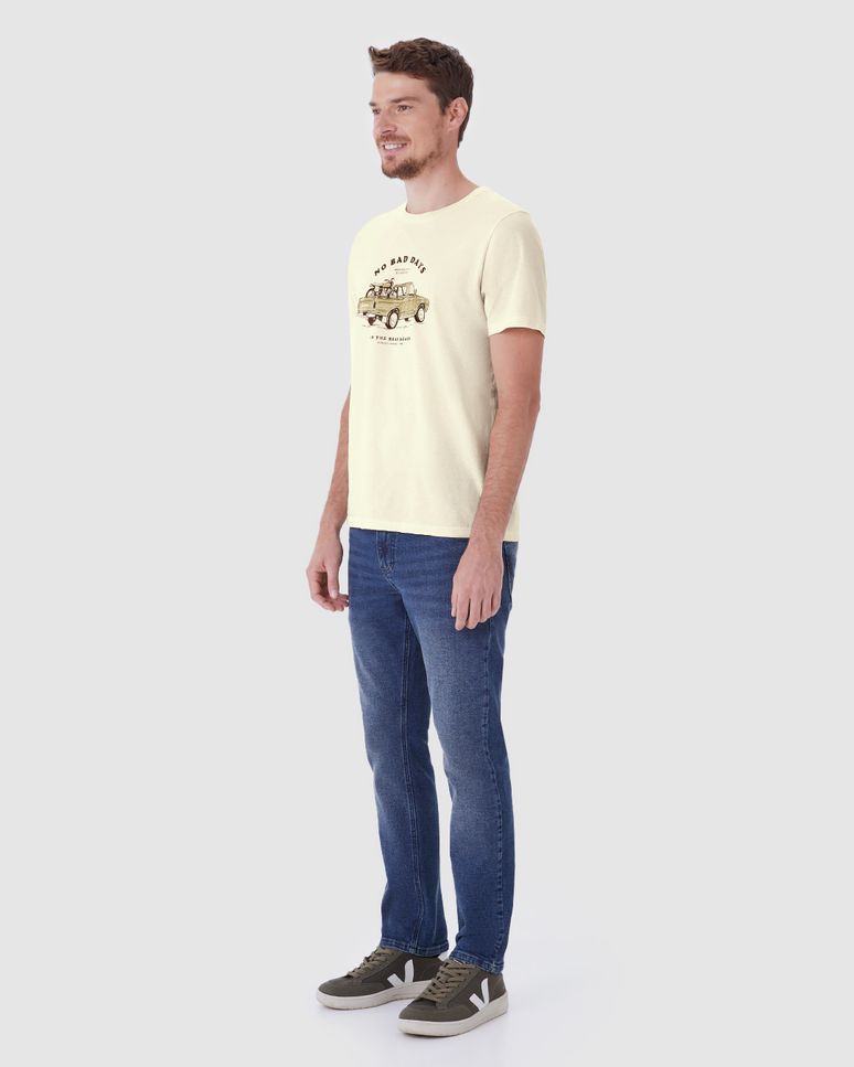 Camiseta Masculina Slim No Bad Days On The Road Again Em Algodão