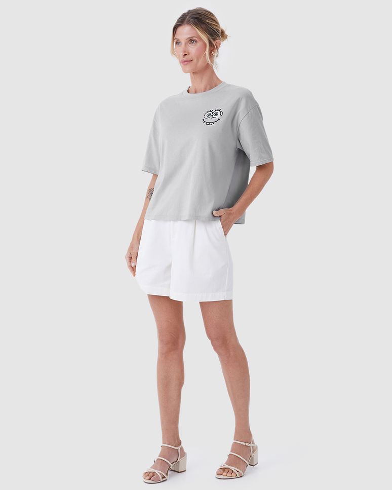 Camiseta Feminina Box Bob Esponja Em Algodão