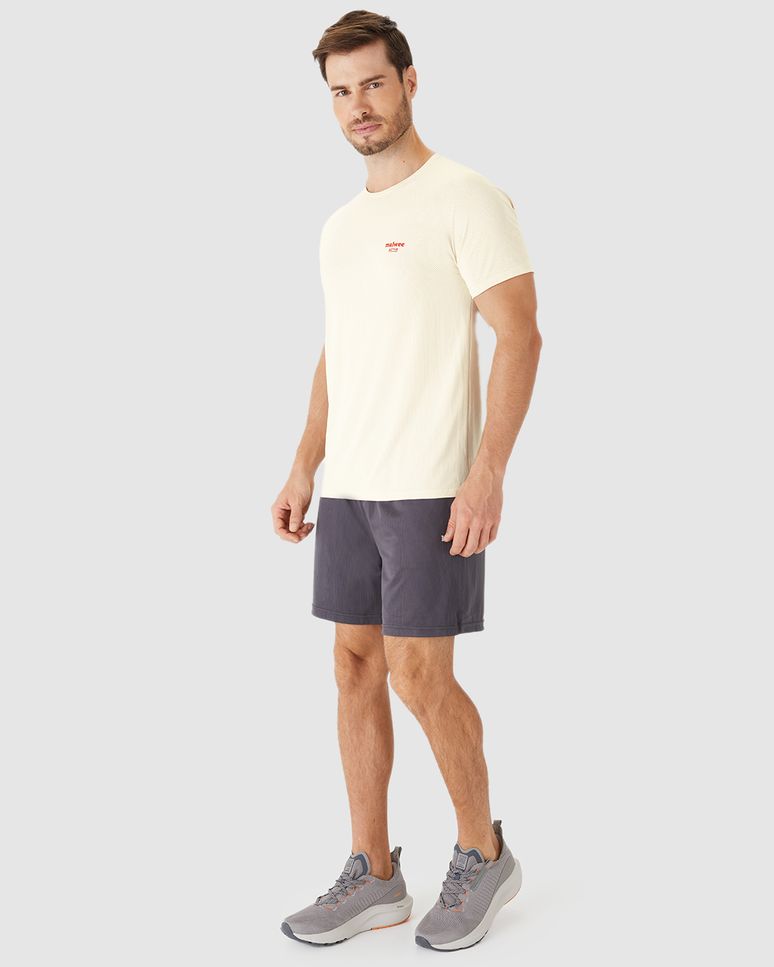 Camiseta Esportiva Masculina Slim Logo Refletivo Em Malha Dry