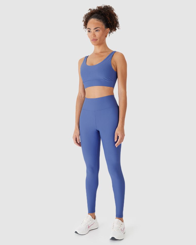 Calça Legging Esportiva Feminina Bolso Costas Em Malha Dry E Proteção UV50+