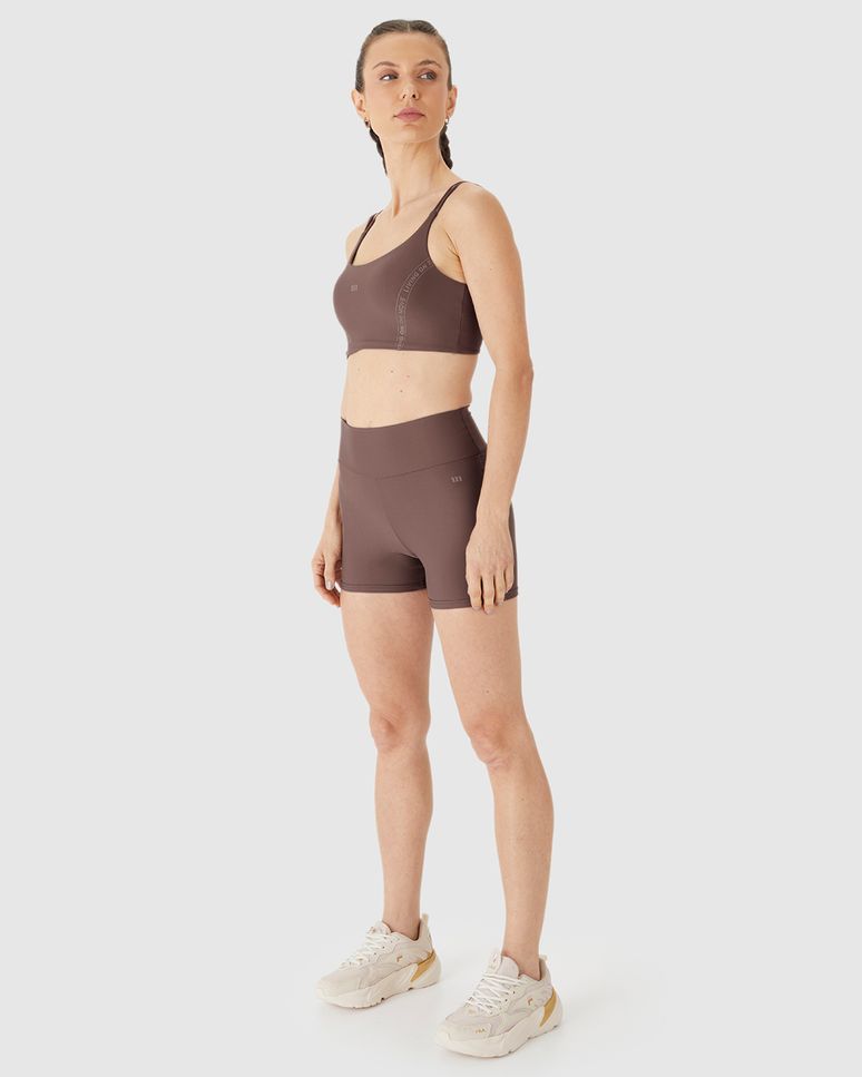 Shorts Esportivo Feminino Living On The Move Em Malha Dry E Proteção UV50+