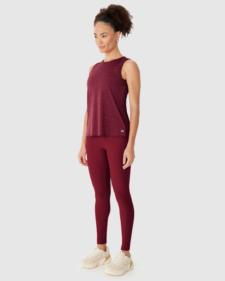 Regata Esportiva Feminina Costas Transpassada Em Malha Rajada Dry