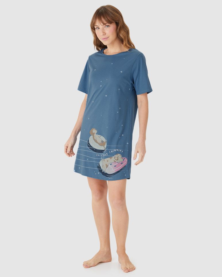 Camisola T-Shirt Feminina Com Estampa Em Algodão