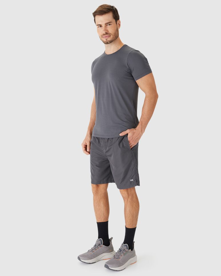 Bermuda Esportiva Básica Masculina Barra Abertura Lateral Em Tafetá