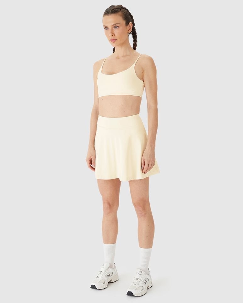 Shorts Saia Esportivo Feminino Godê Bolso Funcional Em Double Jersey