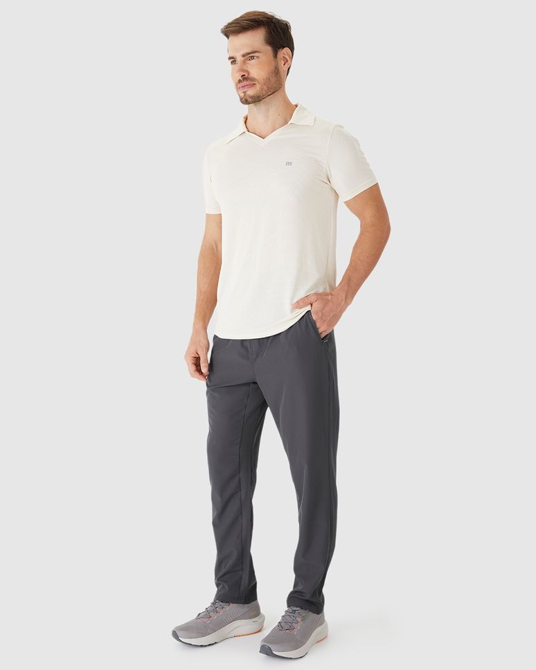 Calça Esportiva Masculina Runner Bolso Fecho Zíper Em Tafetá Com Elastano
