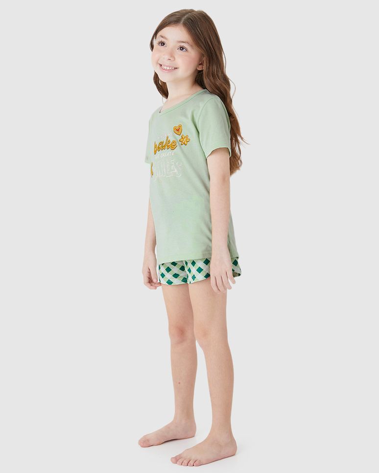 Pijama Infantil Menina When We Bake We Create Smiles Em Algodão Malwee Kids