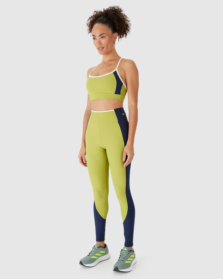 Top Regata Esportivo Bicolor Bojo Removível Em Malha Canelada