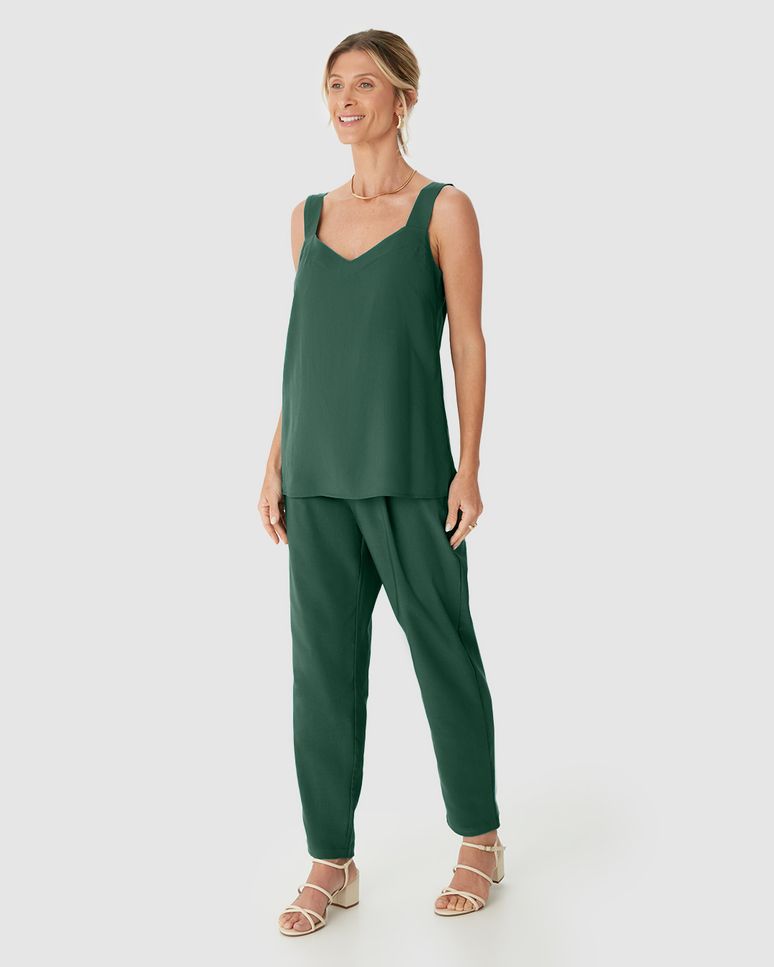 Regata Box Feminina Decote V Alça Larga Em Viscose