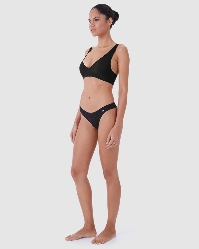 Sutiã Decote V Alça Com Regulagem Em Malha Poliamida