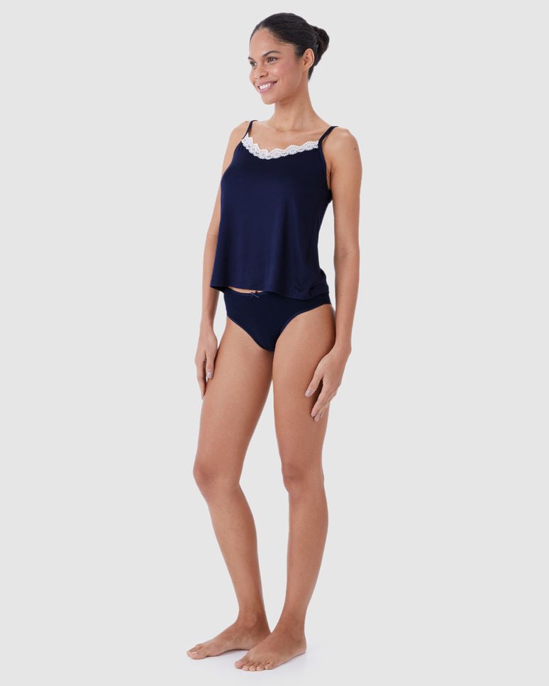 Kit Calcinha Reta Em Algodão Com Elastano