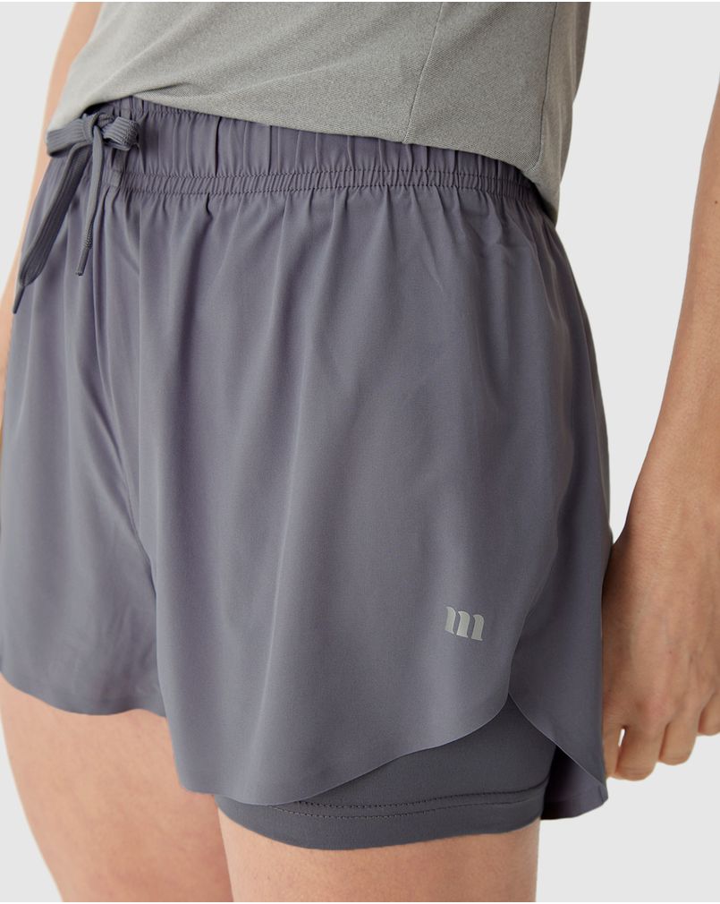Shorts Esportivo Feminino Duplo Cadarço Funcional Malwee Active