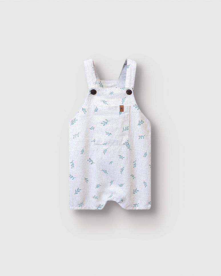 Conjunto Bebê Menino Body E Macaquinho Estampado Bolso Funcional - Carinhoso