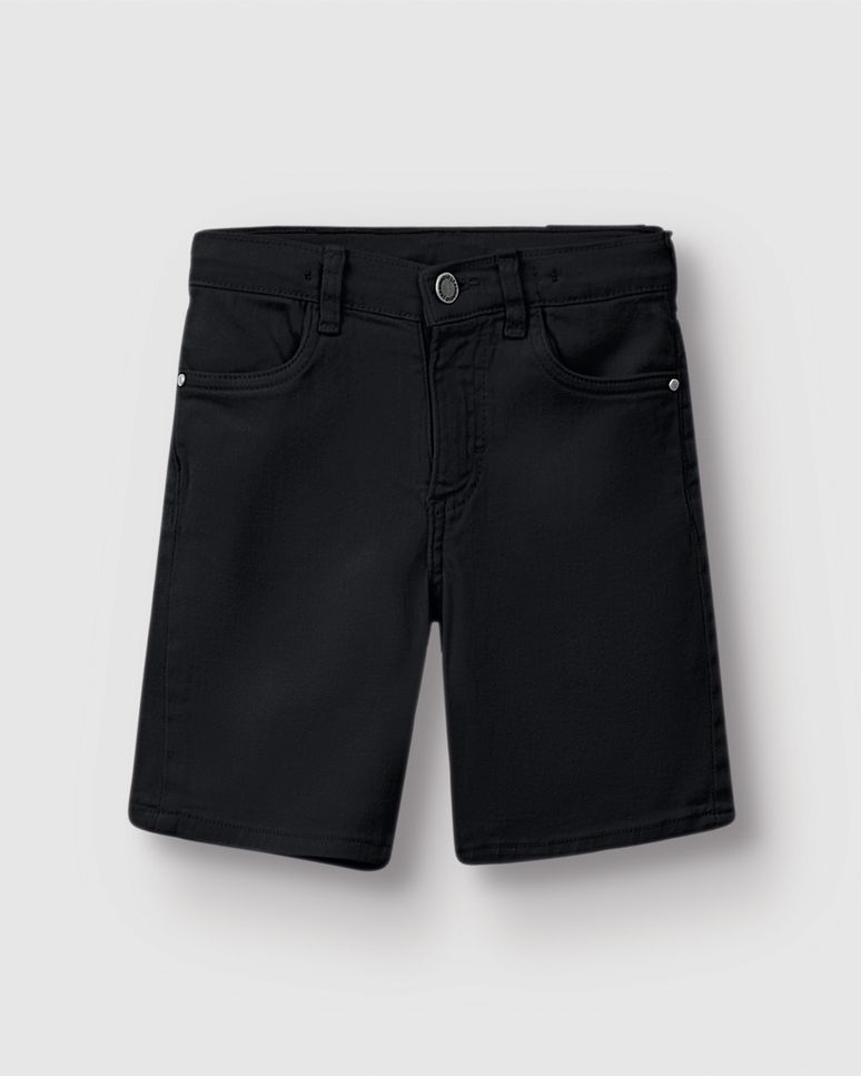 Bermuda Menino Comfort Bolso Funcional Em Sarja Com Elastano - Carinhoso