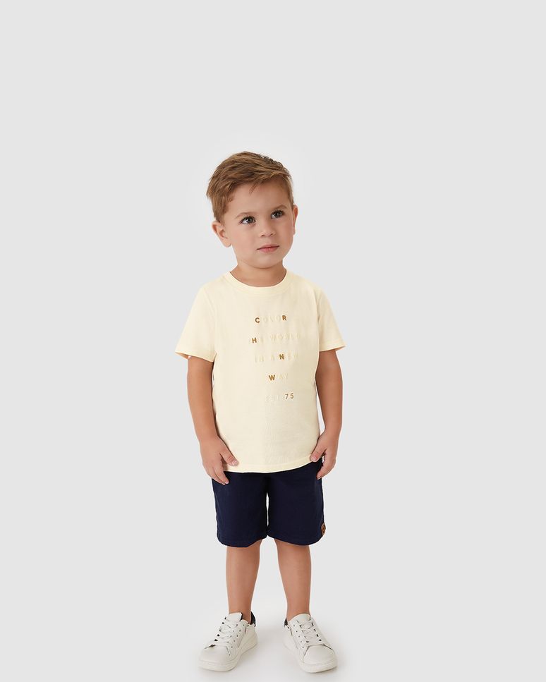 Camiseta Menino Color The World In A New Way Em Algodão - Carinhoso