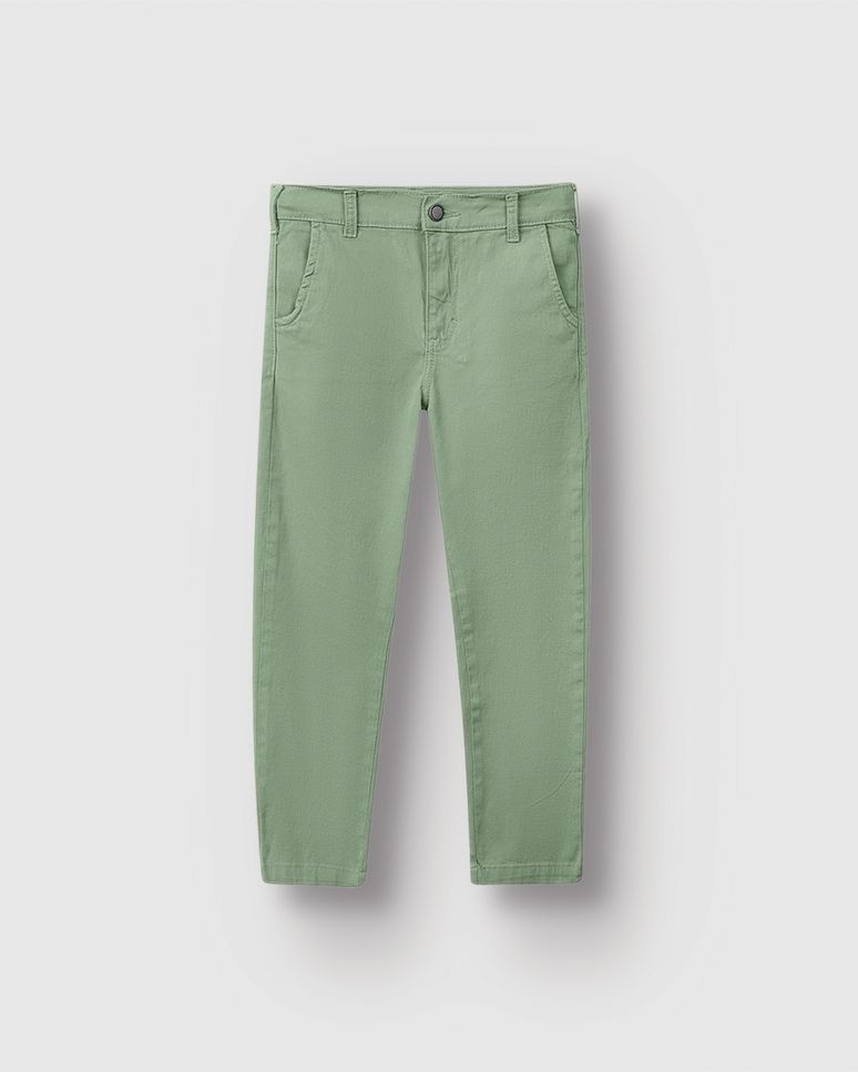 Calça Menino Chino Em Sarja Com Elastano - Carinhoso