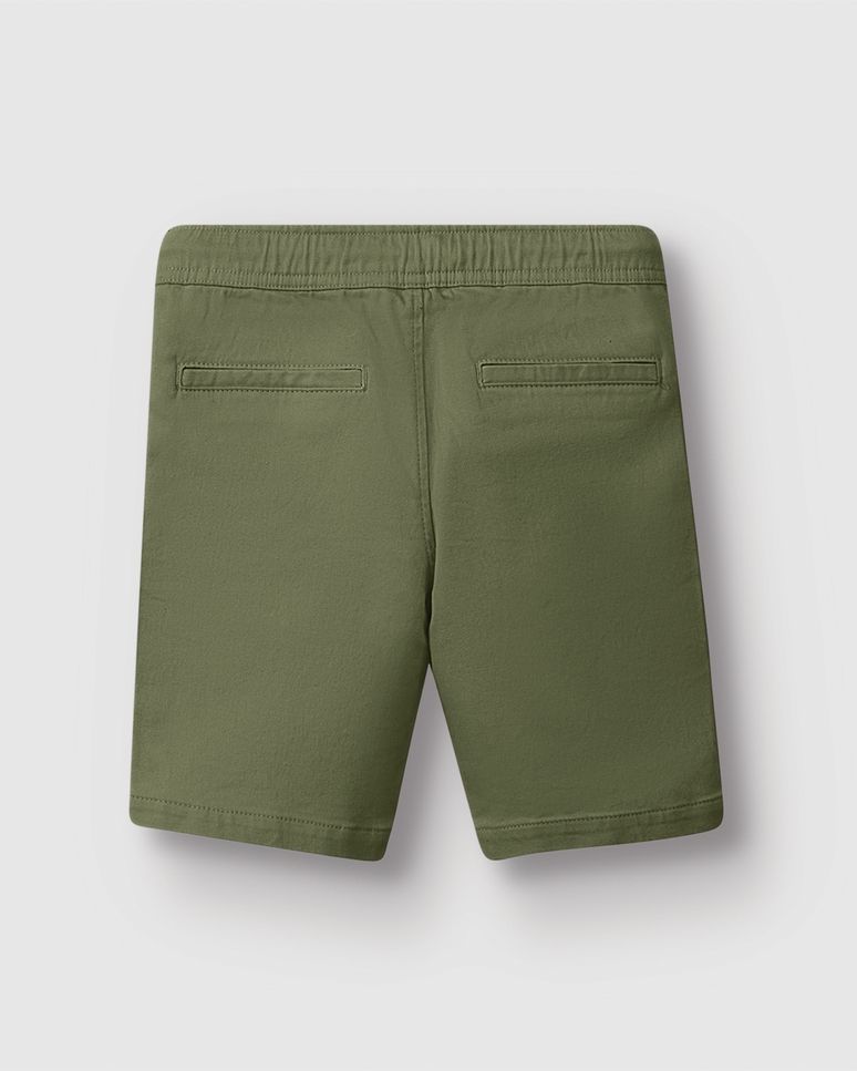 Bermuda Menino Jogger Cadarço Frontal Em Sarja Stretch - Carinhoso