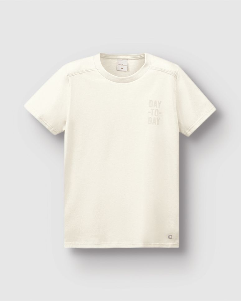 Camiseta Menino Detalhe Aplique Termocolante Em Algodão - Carinhoso