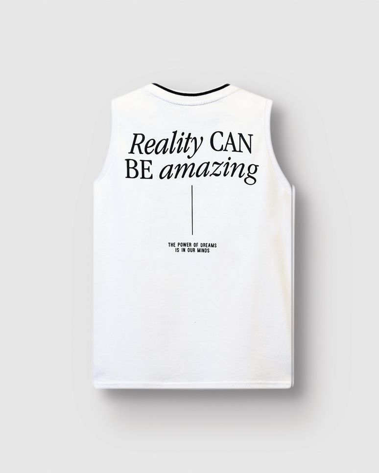 Regata Menino Estampa Lettering Nas Costas Em Algodão - Carinhoso